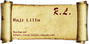 Rajz Lilla névjegykártya